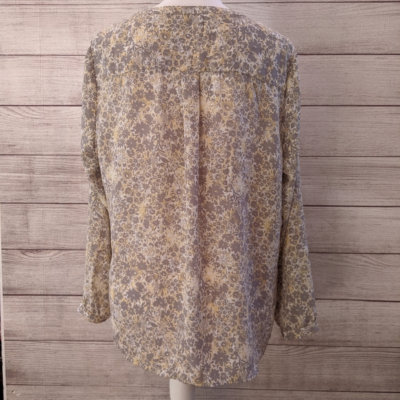 Adrianna Papell top, size Large yellow, white and - Picture 3 of 10